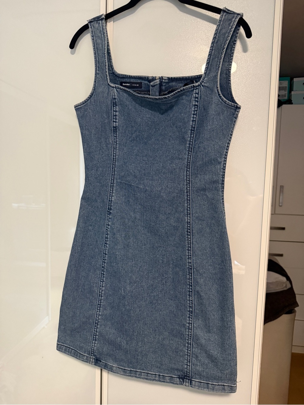 Bluenotes Denim Tank Mini Dress in Light Blue